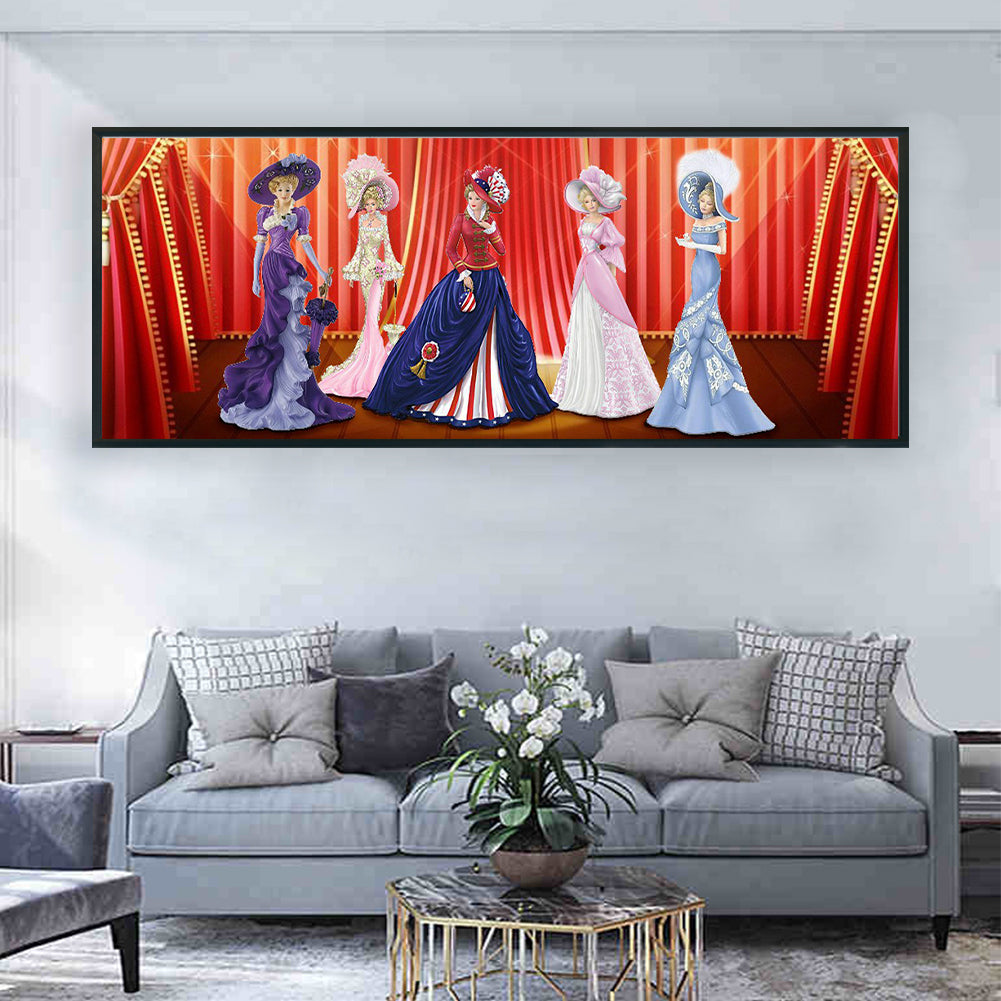 Miss - Full Round Drill Diamond Painting 80*30CM