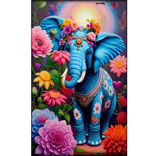 Elephant - Full Round Drill Diamond Painting 50*80CM