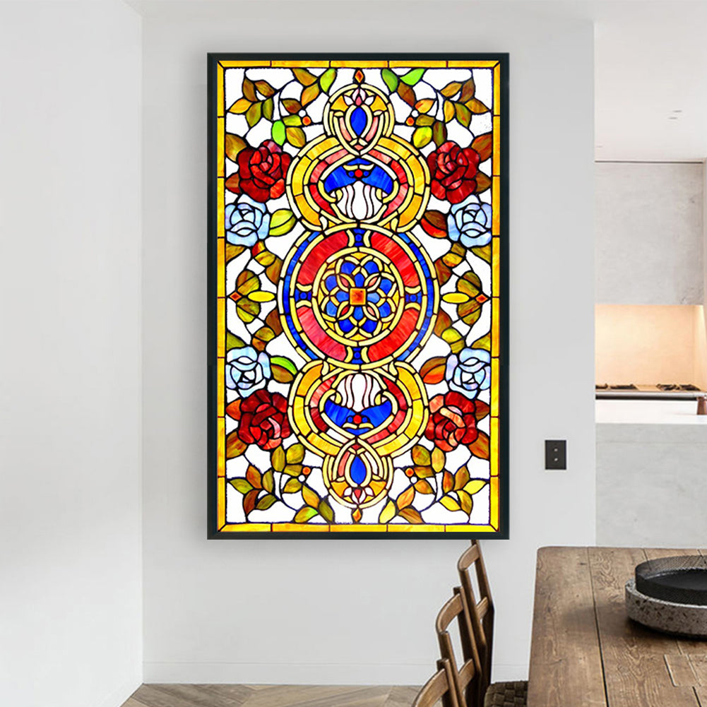 Painted Flowers - Full Round Drill Diamond Painting 60*100CM