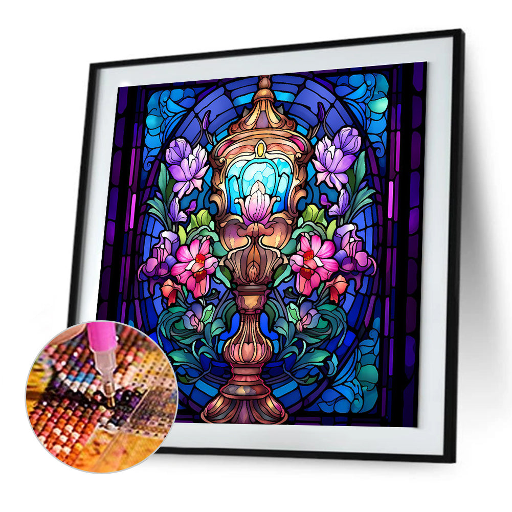 Flower Candle - Full Round Drill Diamond Painting 30*30CM