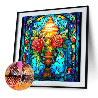 Flower Candle - Full Round Drill Diamond Painting 30*30CM