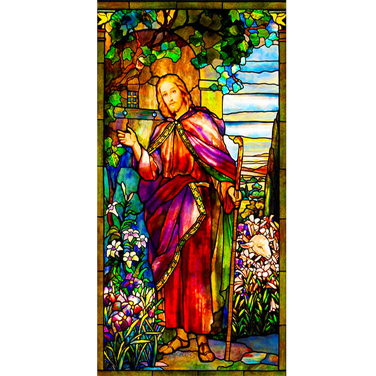 Jesus Knocks - Full Round Drill Diamond Painting 50*100CM