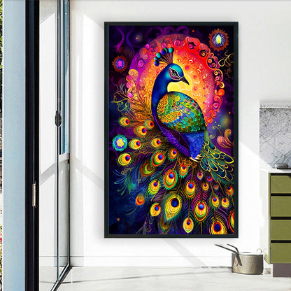 Peacock - Full Round Drill Diamond Painting 60*100CM