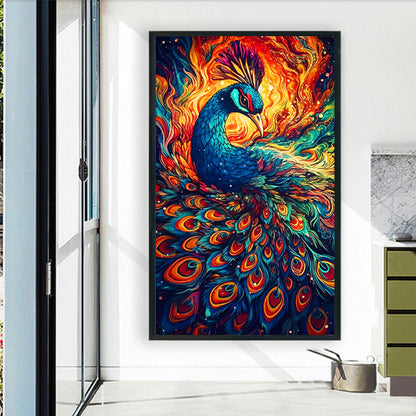 Peacock - Full Round Drill Diamond Painting 60*100CM