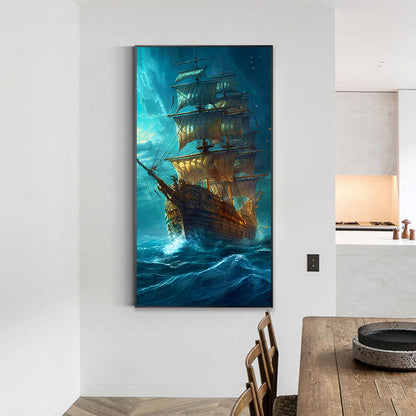 Sailing Boat - Full Round Drill Diamond Painting 40*70CM