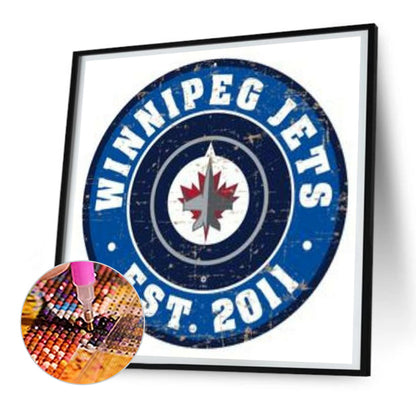 NFL Winnipeg Jets - Full Round Drill Diamond Painting 30*30CM