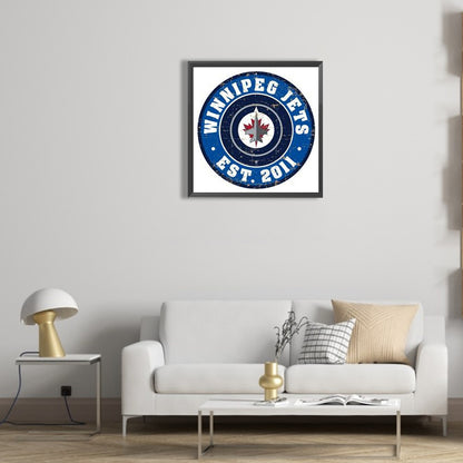 NFL Winnipeg Jets - Full Round Drill Diamond Painting 30*30CM