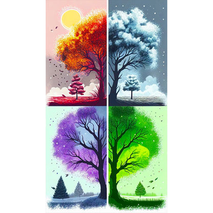 Four Seasons - Full Round Drill Diamond Painting 40*70CM