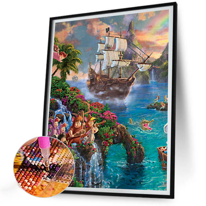 Elf Seaside - Full Round Drill Diamond Painting 30*40CM