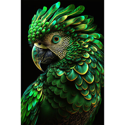 Green Parrot - Full Round Drill Diamond Painting 40*60CM
