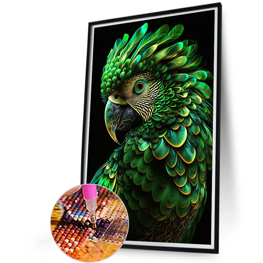 Green Parrot - Full Round Drill Diamond Painting 40*60CM