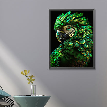 Green Parrot - Full Round Drill Diamond Painting 40*60CM