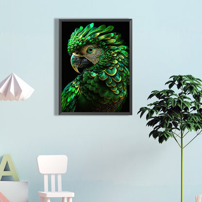 Green Parrot - Full Round Drill Diamond Painting 40*60CM