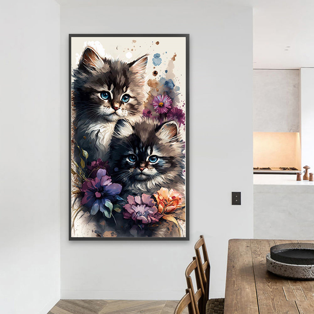 Watercolor Cat - Full Square Drill Diamond Painting 40*70CM
