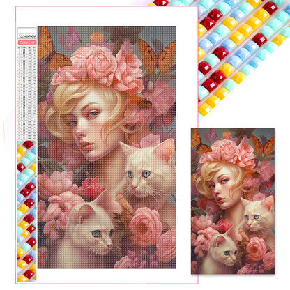 Beauty And Pets - Full Square Drill Diamond Painting 40*70CM