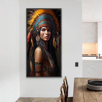 Indian Beauty - Full Square Drill Diamond Painting 40*80CM