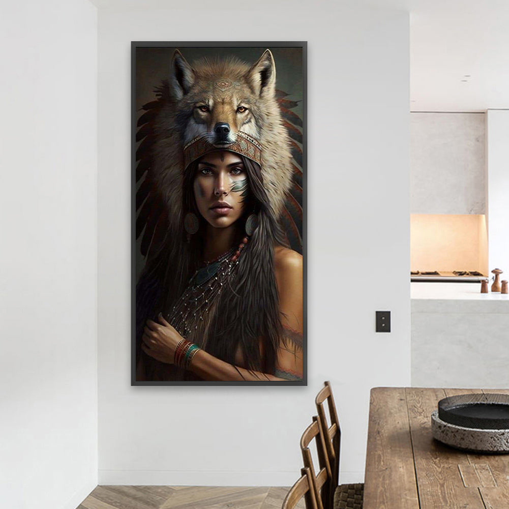 Indian Beauty - Full Square Drill Diamond Painting 40*80CM