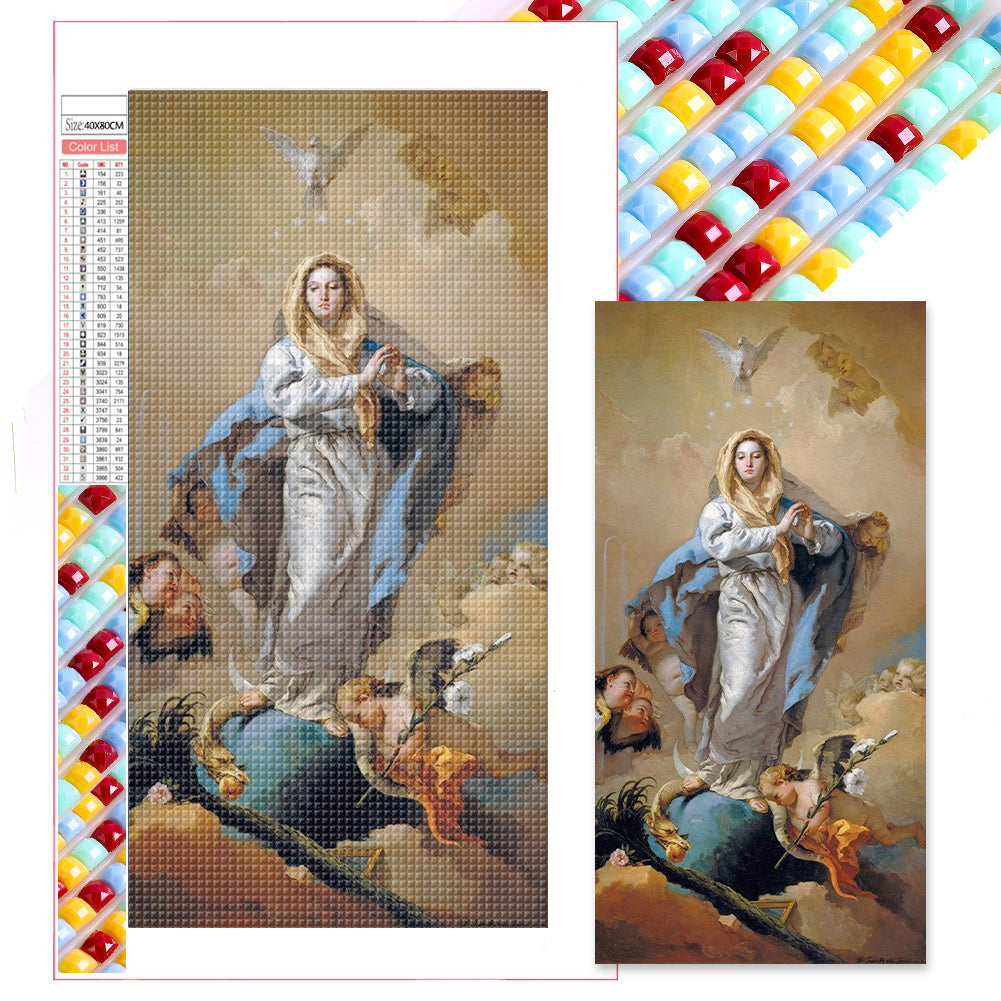 Virgin Mary - Full Square Drill Diamond Painting 40*80CM