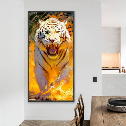 White Tiger - Full Square Drill Diamond Painting 50x100CM