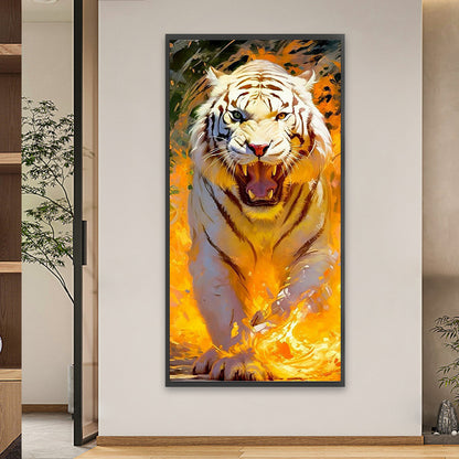 White Tiger - Full Square Drill Diamond Painting 50x100CM