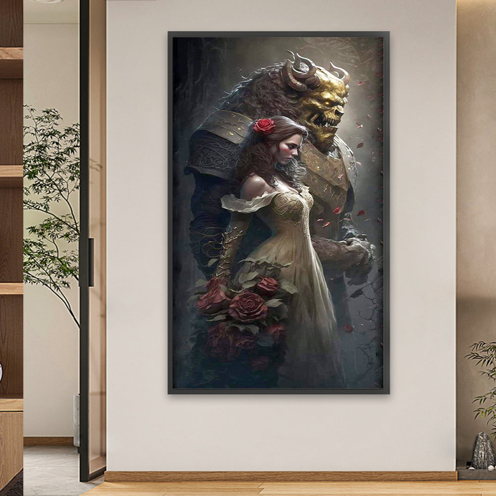 The Beast And The Rose - Full Square Drill Diamond Painting 60x100CM