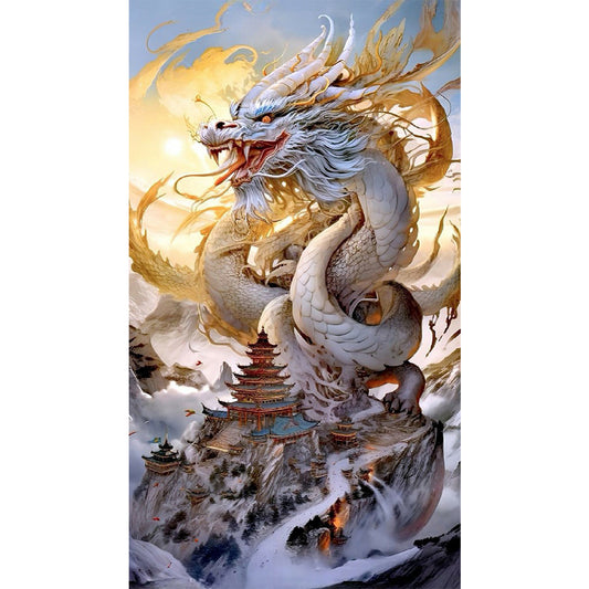 Flying Dragon - Full Round Drill Diamond Painting 45*80CM