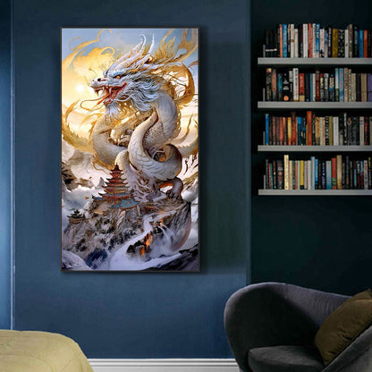 Flying Dragon - Full Round Drill Diamond Painting 45*80CM