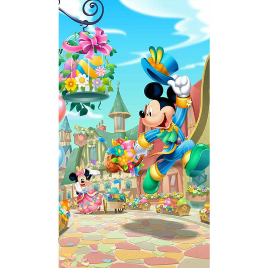 Mickey Mouse Shopping - Full Round Drill Diamond Painting 45*80CM