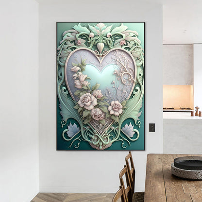 Love Flower Frame - Full Round Drill Diamond Painting 50*70CM