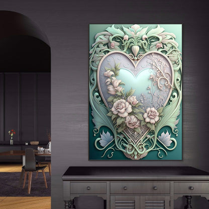 Love Flower Frame - Full Round Drill Diamond Painting 50*70CM