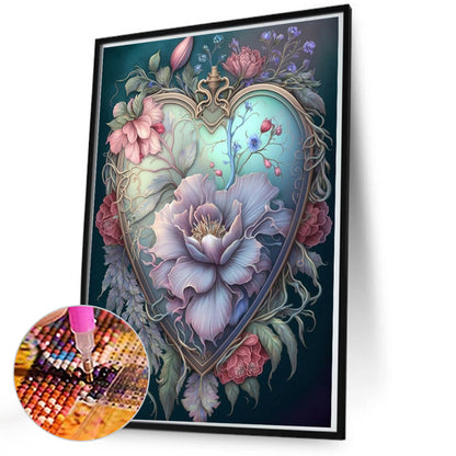 Love Flower Frame - Full Round Drill Diamond Painting 50*70CM