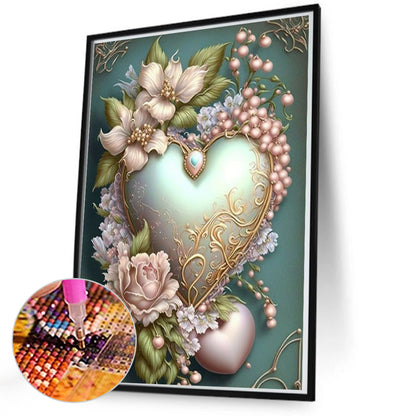 Love Flower Frame - Full Round Drill Diamond Painting 50*70CM