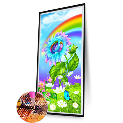 Rainbow Flower - Full Round Drill Diamond Painting 40*80CM