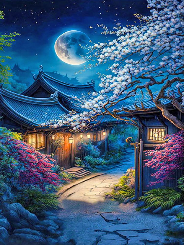 Countryside View - Full Round Drill Diamond Painting 50*70CM