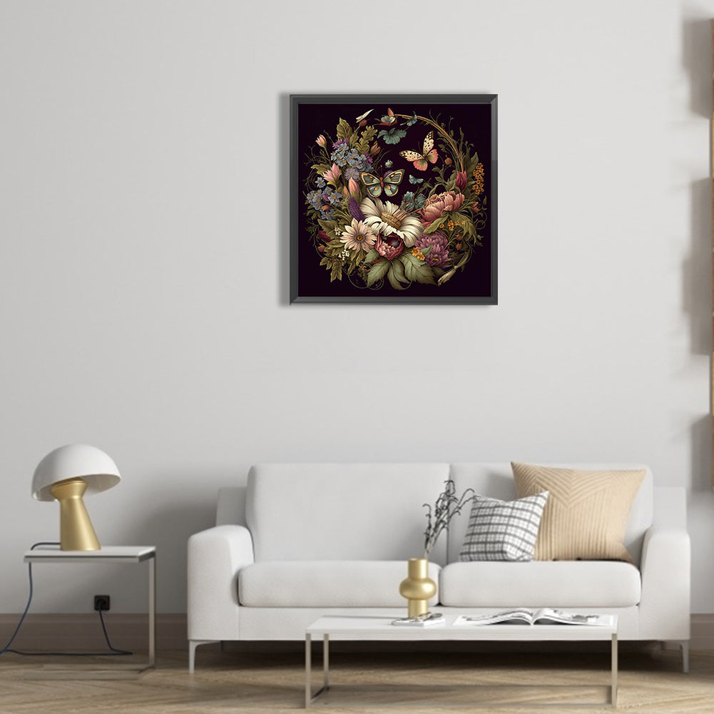 Wreath - Full Round Drill Diamond Painting 30*30CM