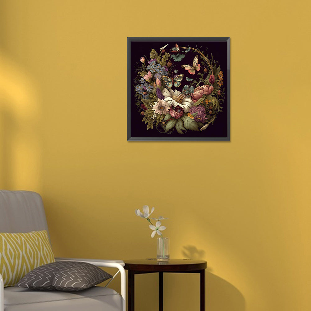 Wreath - Full Round Drill Diamond Painting 30*30CM