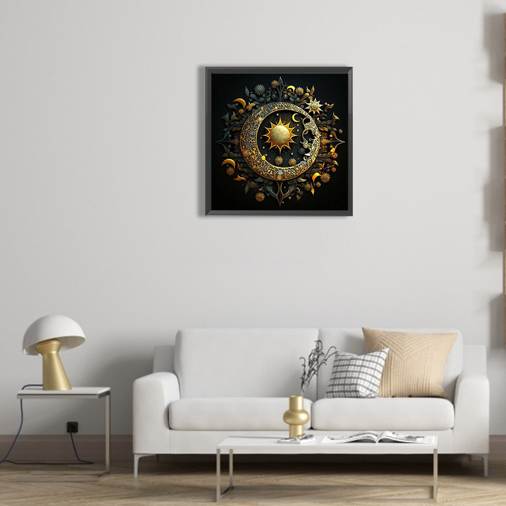 Sun Moon Star Chart - Full Round Drill Diamond Painting 30*30CM
