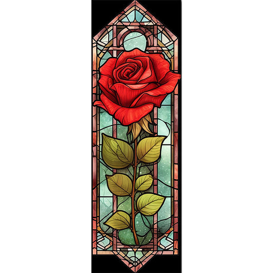 Rose Glass Painting - Full Round Drill Diamond Painting 30*90CM