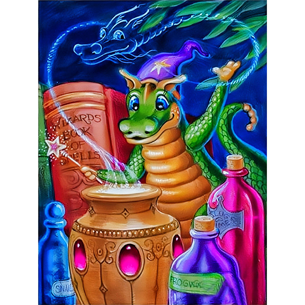 Magic Dinosaur - Full Round Drill Diamond Painting 30*40CM