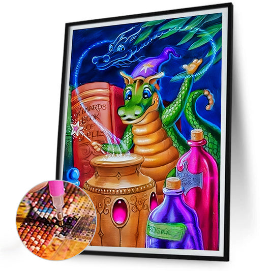 Magic Dinosaur - Full Round Drill Diamond Painting 30*40CM