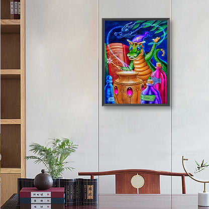 Magic Dinosaur - Full Round Drill Diamond Painting 30*40CM