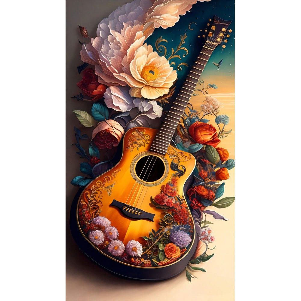 Guitar - Full Round Drill Diamond Painting 45*80CM