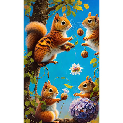 Squirrel - Full Round Drill Diamond Painting 50*80CM