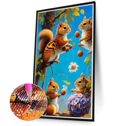 Squirrel - Full Round Drill Diamond Painting 50*80CM