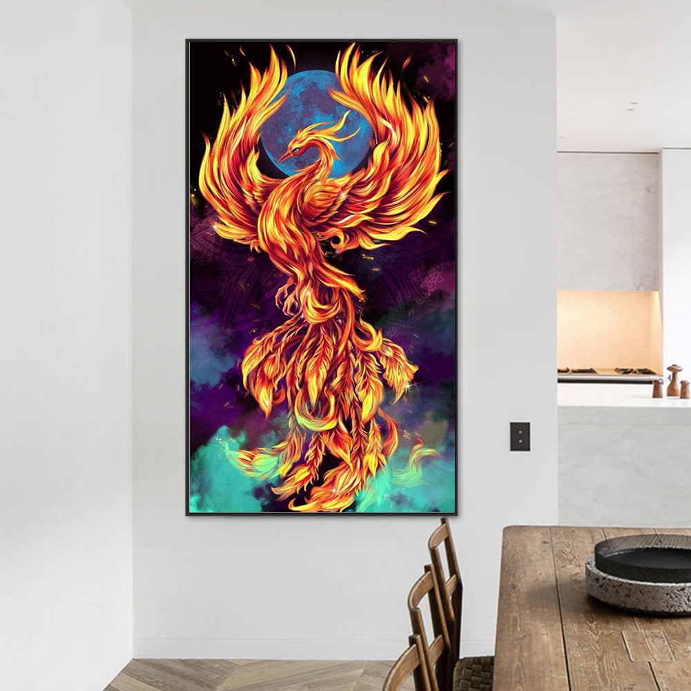 Flaming Phenix - Full Round Drill Diamond Painting 45*80CM