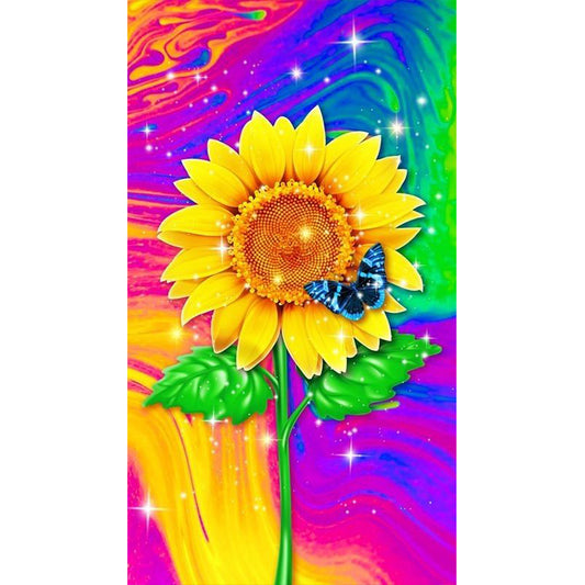 Abstract Rainbow Flower - Full Round Drill Diamond Painting 45*80CM