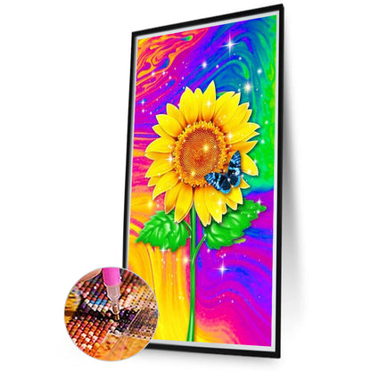 Abstract Rainbow Flower - Full Round Drill Diamond Painting 45*80CM