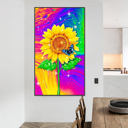 Abstract Rainbow Flower - Full Round Drill Diamond Painting 45*80CM