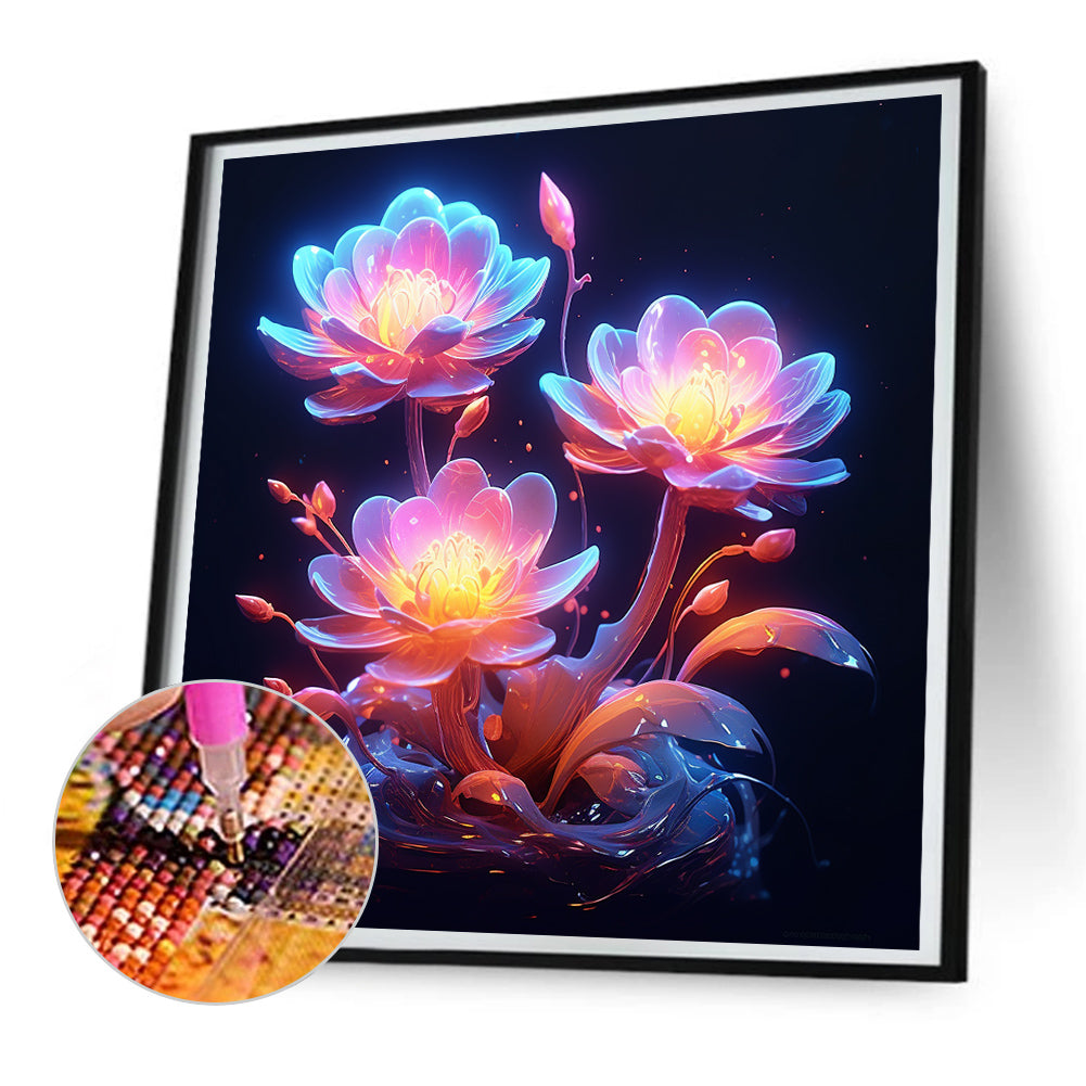 Lotus - Full Round Drill Diamond Painting 30*30CM