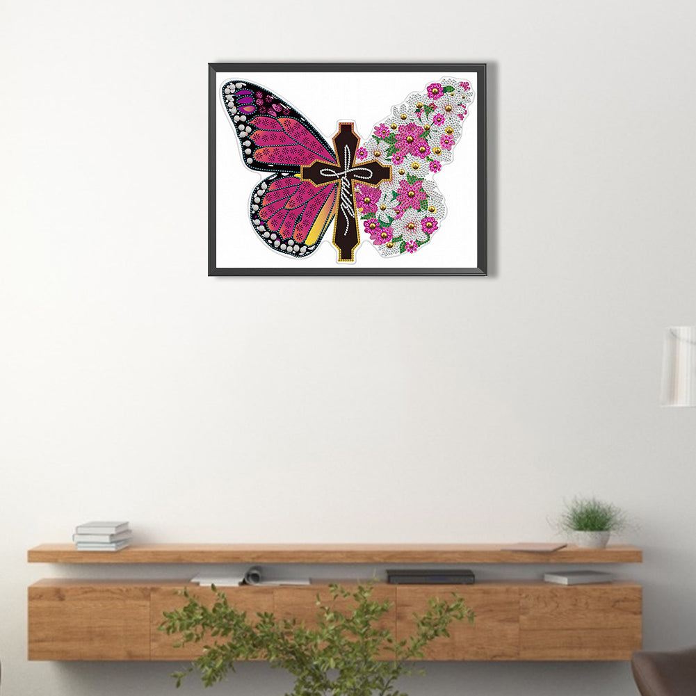 Beautiful Pansies - Special Shaped Drill Diamond Painting 40*30CM